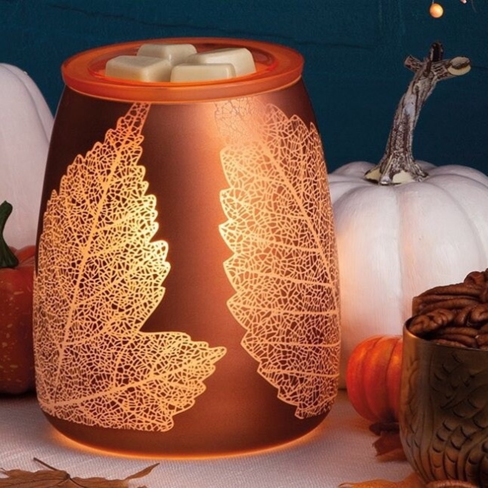 Scentsy Gold Leaf Glow Warmer- $45
